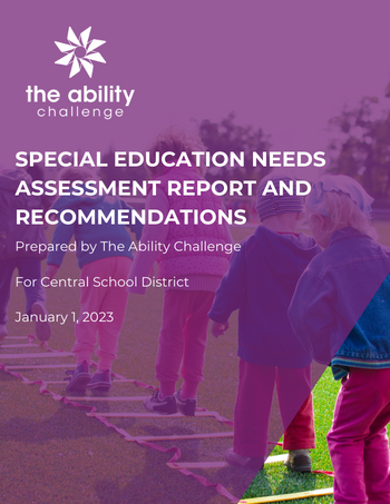 Special education needs assessment report and recommendation and special education improvement plan 