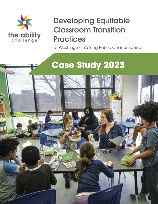 Cover page of a report discussing inclusive classroom practices in the least restrictive environment
